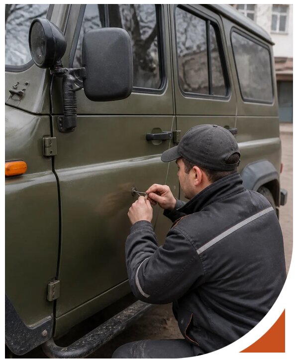 Профессиональное вскрытие автомобиля УАЗ без повреждений в Краснокамске